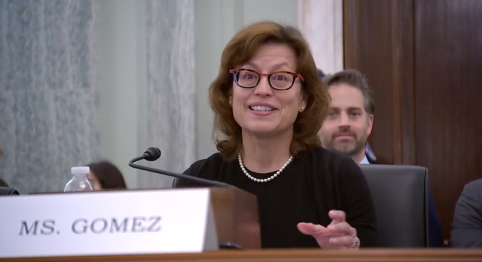 Anna Gomez at her FCC confirmation hearing.