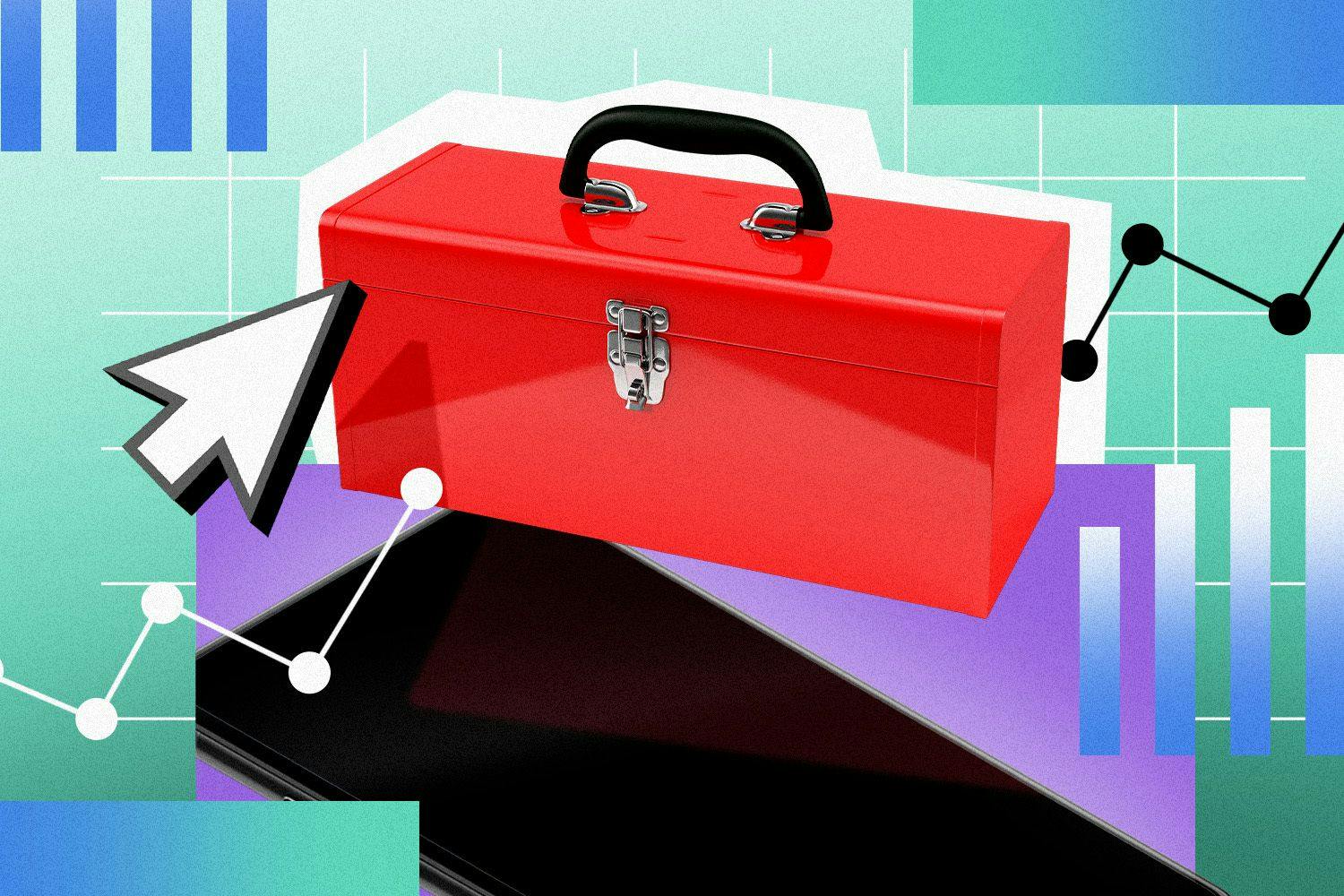 illustration of a red toolbox